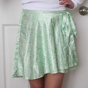 Princess Polly Mint Swirl Mini Skirt